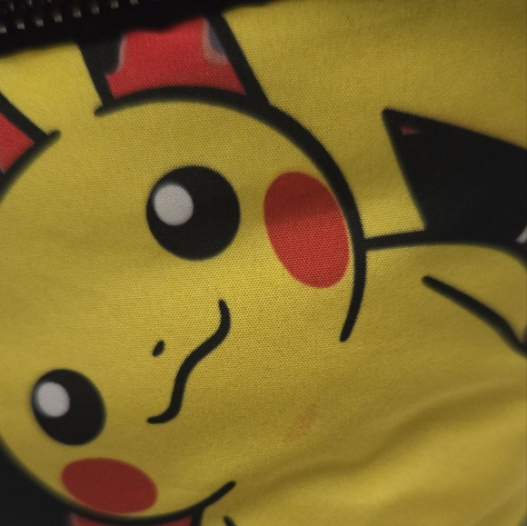 Balmain x Pokémon Logo Print Pikachu Mini Backpack Red Nylon Silver - Picture 7 of 9